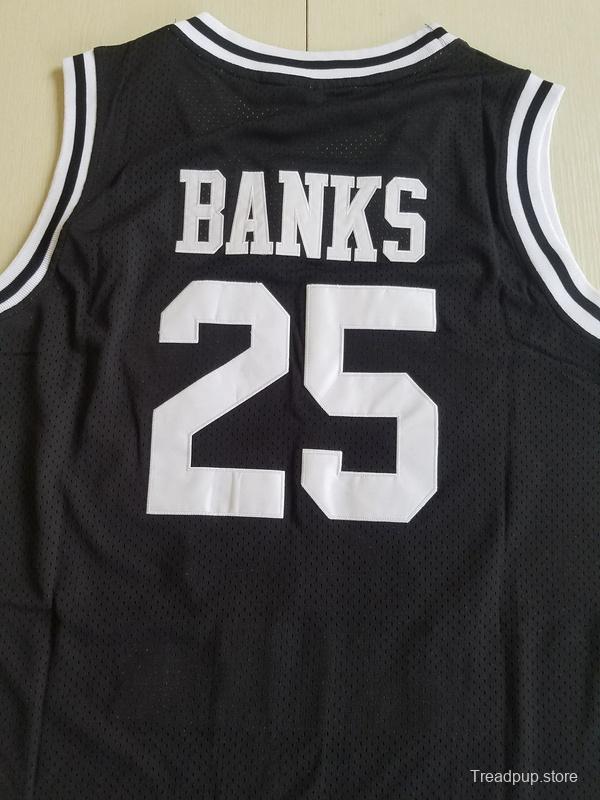 The Fresh Prince of Bel-Air Alfonso Ribeiro Carlton Banks Bel-Air Academy Black Basketball Jersey