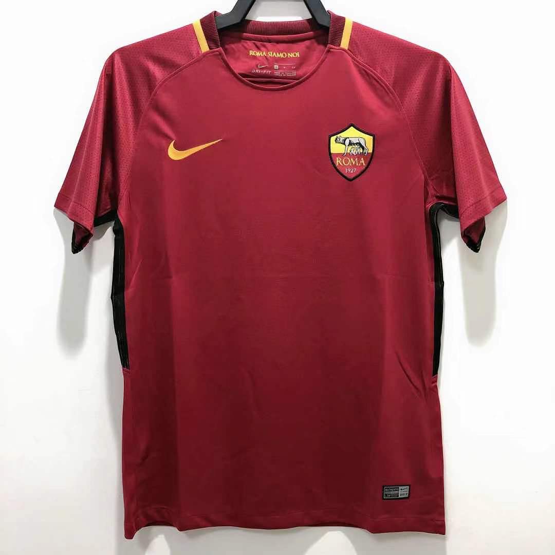 Retro 17/18 Roma Home Soccer Jersey