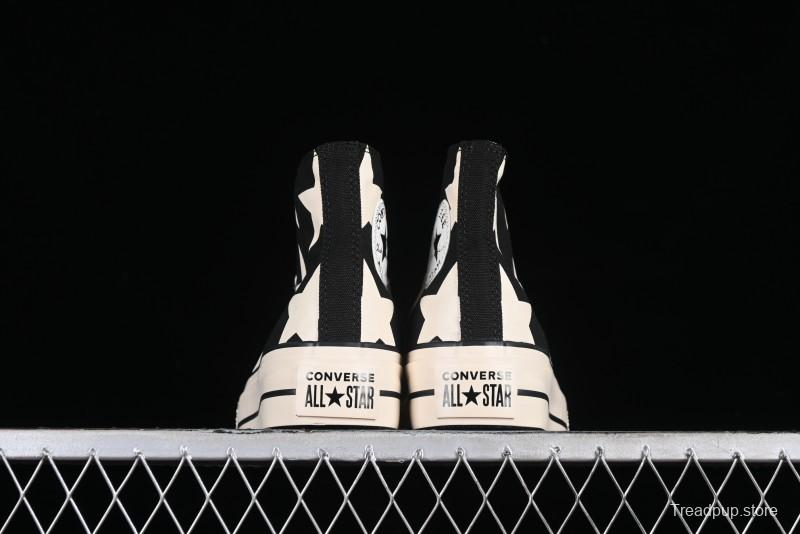 Converse All Star Lift High Top Platform Sneakers with Star Print - A09903C