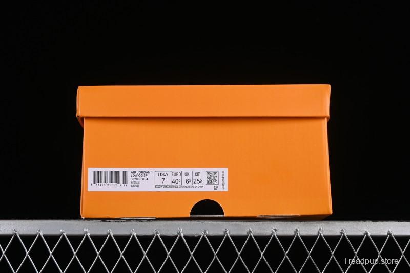 Nike Air Jordan 1 Low OG SP Travis Scott x Fragment Design Retro Sneakers with Reverse Swoosh - SJ2068-004