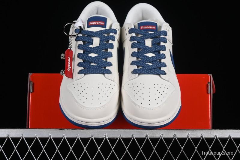 Supreme x Nike SB Dunk Low Casual Skate Shoes with Zoom Air Cushion - DQ1098-335