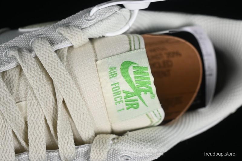 Nike Air Force 1 '07 Low White Black Canvas Casual Sneakers - FJ4160-002