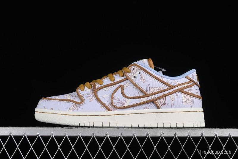 Nike SB Dunk Low Premium "Pastoral Print" Skateboarding Shoes - FN5880-001
