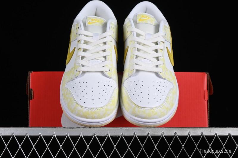 Nike SB Dunk Low Premium Yellow White SB Shattered Backboard Fashion Casual Skate Shoes - DM9467-700