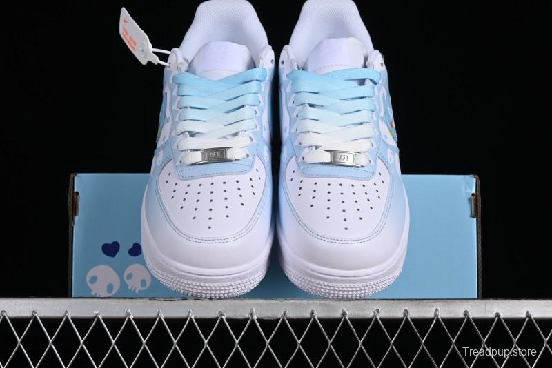 Nike Air Force 1 Low Witch Collaboration Custom Leather Sneakers with Full-Length Air Cushion - CW2288-111