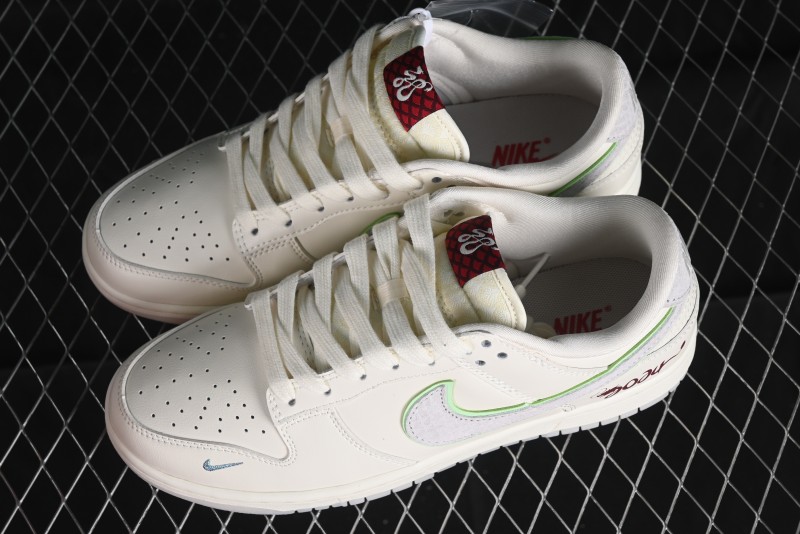 Nike SB Dunk Low Year of the Dragon Limited Edition - White Dragon Anniversary Custom Low-Top Casual Skate Shoes - CF3688-001