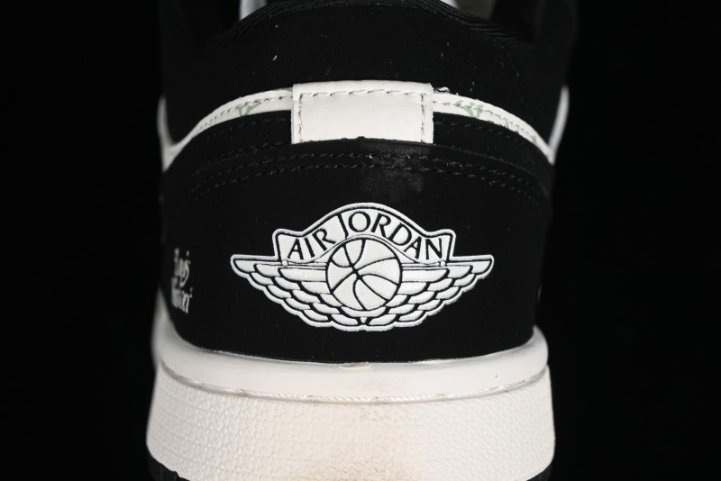 Nike Air Jordan 1 Low LV Collaboration - Black White Panda Custom Culture Casual Sneakers SJ9950-001