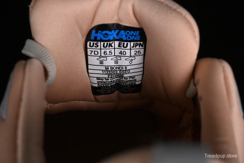 HOKA ONE ONE Bondi 8 Functional Cushioned Running Shoes with Soft EVA Midsole - 1123202 SSEG