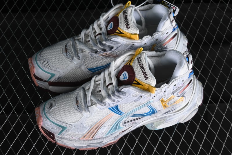 Balenciaga Runner Kith Four Color Retro Casual Sneakers - W3RBMU9754