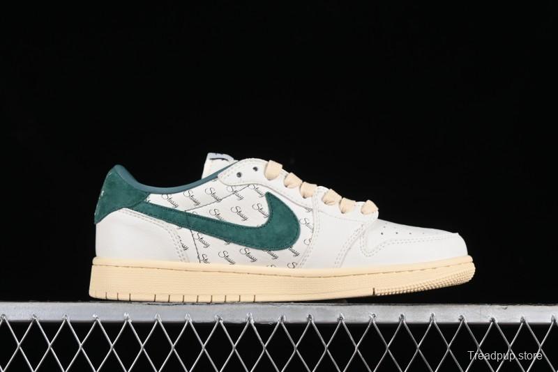 Nike Travis Scott x Fragment Design x Air Jordan 1 Low OG SP AJ1 Retro Sneakers with Unique Collaboration Details - YQ2088-669