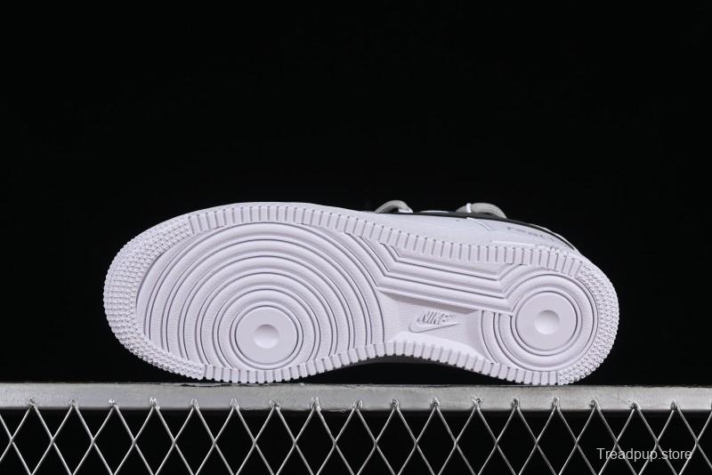 Nike Air Force 1 '07 Low Spray Paint White Grey Strap Low-Top Casual Sneakers - ZH0316-017