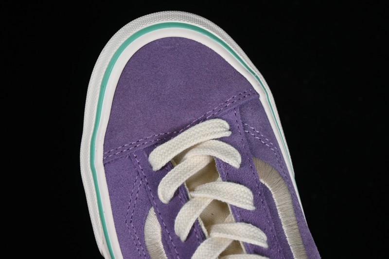 Vans Style 36 Low-Top Skate Shoes with Purple Embroidery - VN000CRPGRN