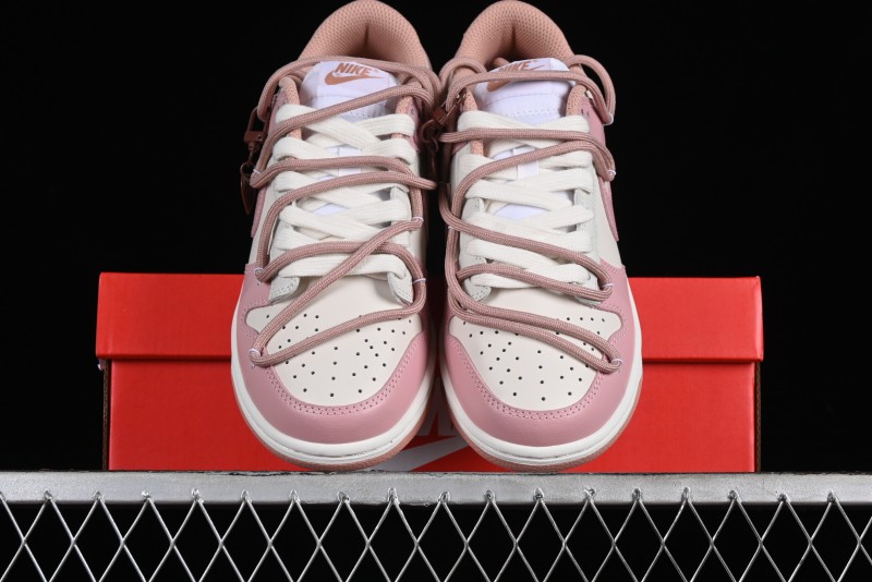 Nike Dunk Low ESS Custom Edition Rose Pink Retro Sweetheart Low-Top Casual Sneakers - DD1503-118