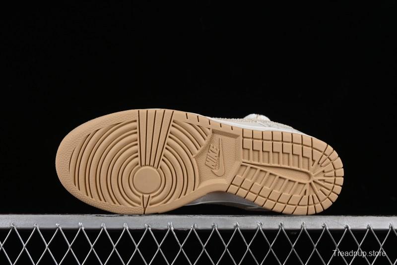 Nike SB Dunk Low LV Collaboration Strap Beige Swoosh Anniversary High-End Custom Low-Top Casual Sneakers - SJ2068-250