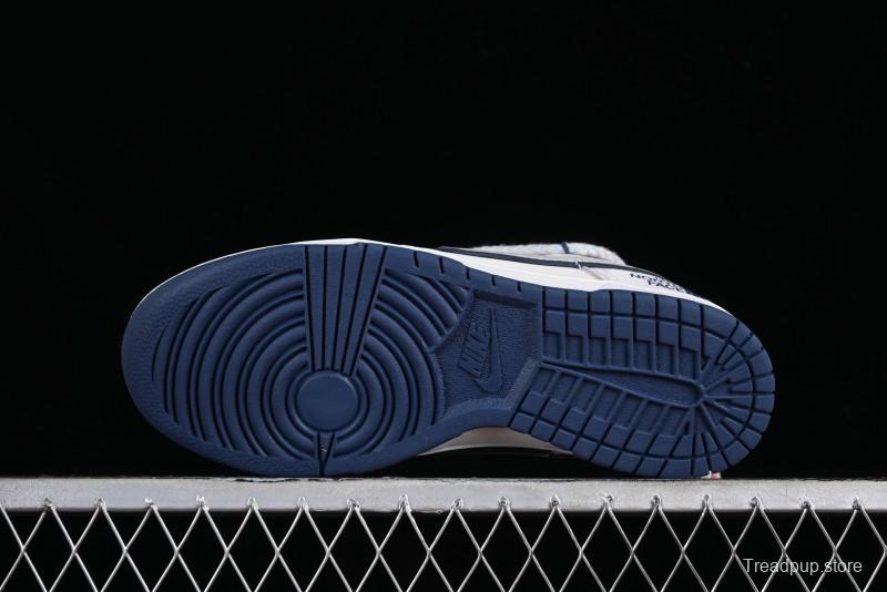 Nike SB Dunk Low The North Face Collaboration - Grey Blue Pig 8 Starry Sky Anniversary High-End Custom Low-Top Casual Skate Shoes - XX2025-311