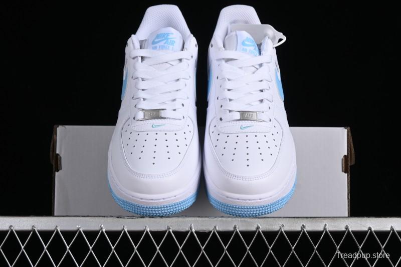 Nike Air Force 1 '07 Low White Blue Casual Sneakers - FQ4296-100