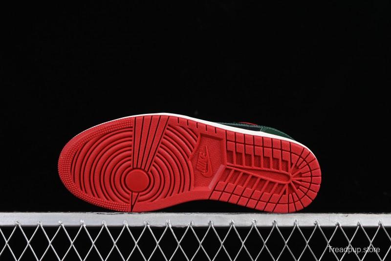 Nike Air Jordan 1 Low AJ1 Black Green Casual Sneakers - CZ0775-036