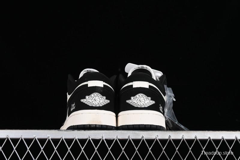 Nike Air Jordan 1 Low LV Collaboration - Black White Panda Custom Culture Casual Sneakers SJ9950-001