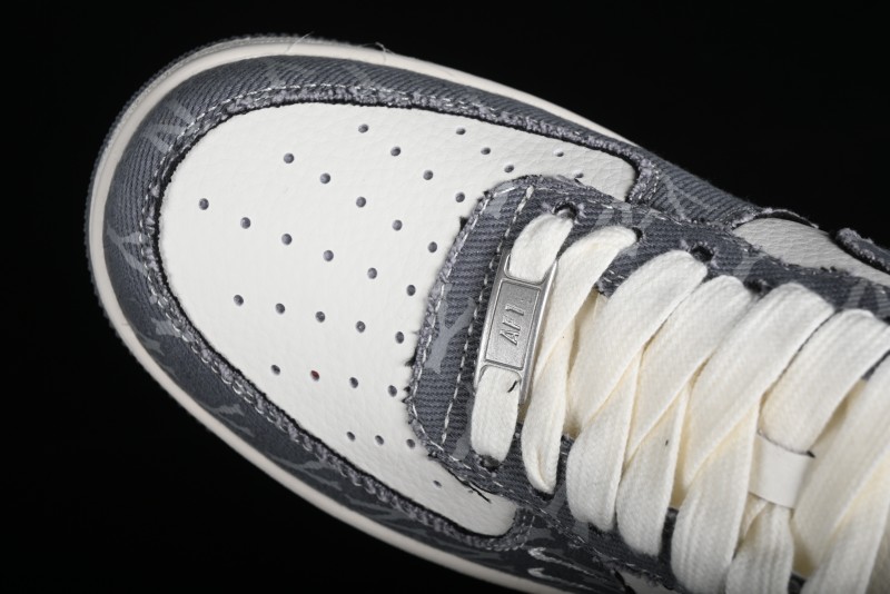 Nike Air Force 1 '07 Low LV Collaboration - Grey Double Swoosh Casual Sneakers - HD1968-030