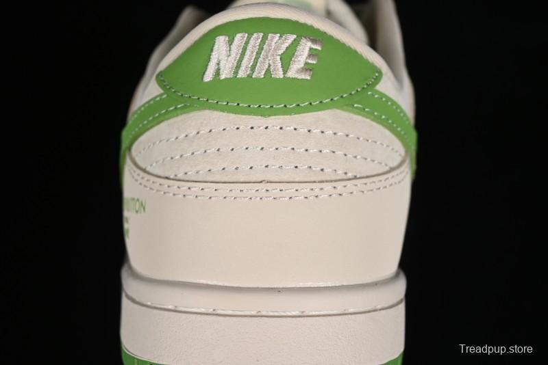 Nike SB Dunk Low LV Collaboration - Emerald City Anniversary High-End Custom Low-Top Casual Skate Shoes - XB3802-345