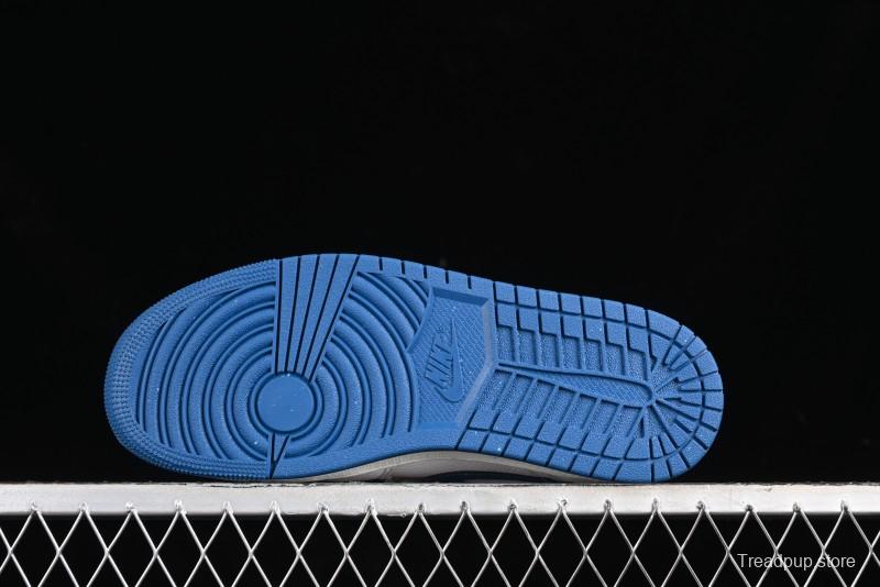 Nike Air Jordan 1 Mid Basketball Shoes Industrial Blue - FN5215-141