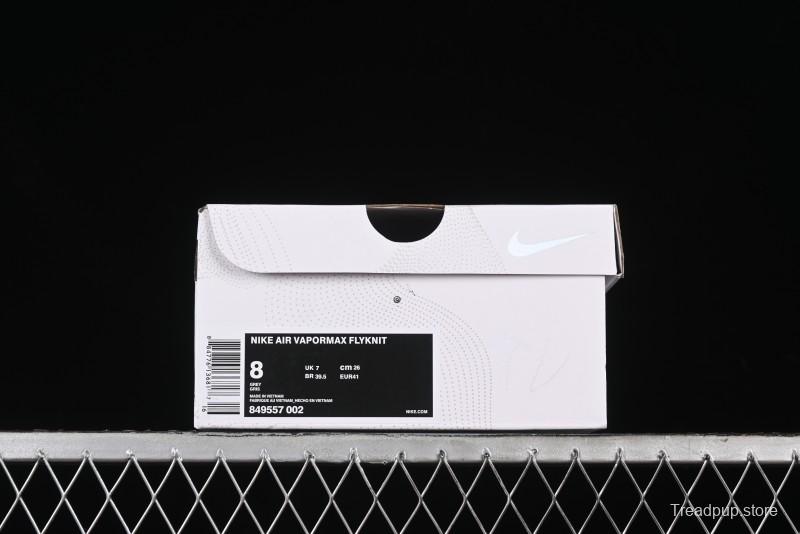 Nike Vapormax Flyknit Breathable Casual Running Shoes with Full-Length Air Cushion - 849557-002