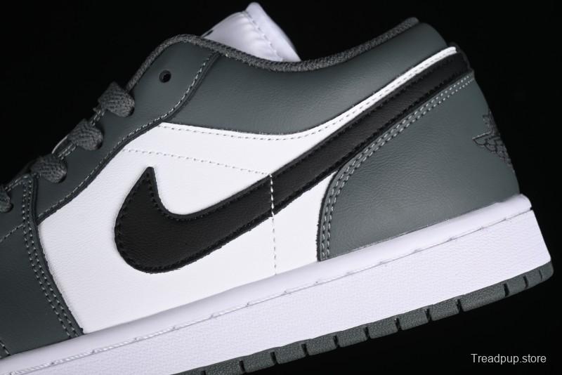 Nike Air Jordan 1 Low AJ1 Black Grey Low-Top Lifestyle Basketball Shoes - 553560-152
