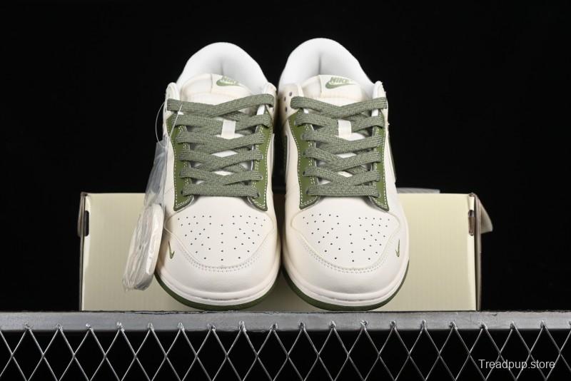 Nike SB Dunk Low x Supreme Stone Island Collaboration Beige Green Starry Sky Anniversary High-End Custom Low-Top Casual Skate Shoes - BB9866-004