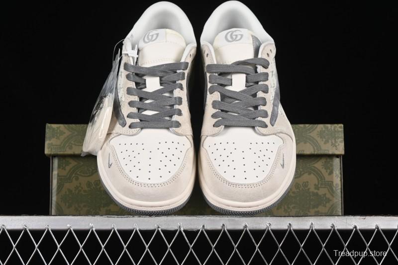 Nike Travis Scott x Fragment Design x Air Jordan 1 Low OG SP AJ1 Retro Sneakers - SJ2068-107