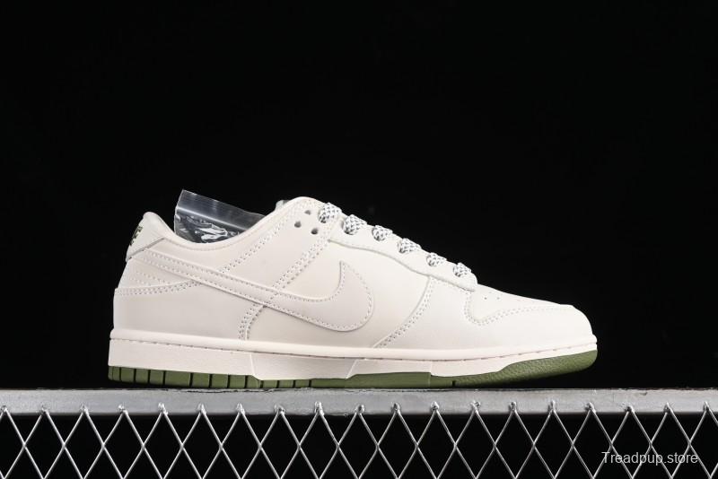 Nike SB Dunk Low Supreme Collaboration - Classic Beige Green Anniversary High-End Custom Low-Top Casual Skate Shoes - XX8888-002