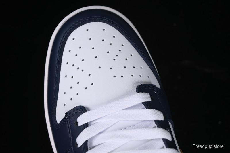 Nike Dunk Low SB Skateboarding Shoes in Black/White/Gold Colorway - FB9109-111