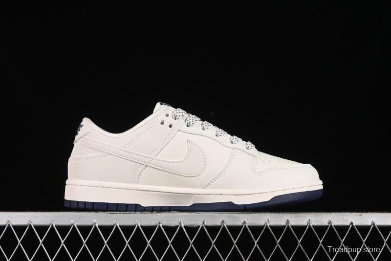 Nike SB Dunk Low Supreme Collaboration - Classic Beige Blue Anniversary High-End Custom Low-Top Casual Skate Shoes - XX8888-003