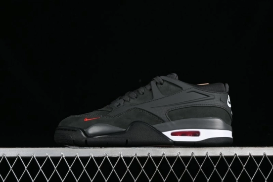 Nike Air Jordan 4 Remastered Retro Sneakers with Suede and Textile Upper - HF4334-004