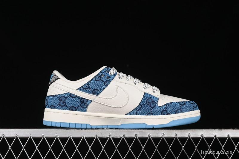 Nike SB Dunk Low Gucci Collaboration - Royal Blue Anniversary High-End Custom Low-Top Casual Sneakers CF3688-002