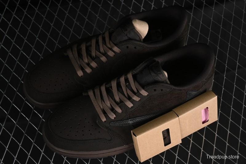 Nike Travis Scott x Air Jordan 1 Low OG AJ1 Reverse Swoosh Sneakers - DM7866-202