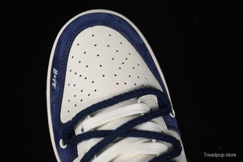 Nike SB Dunk Low BAPE Collaboration - Strap Multi-Color Grey Swoosh Anniversary Custom Low-Top Casual Sneakers - SJ2068-278