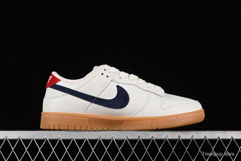 Nike SB Dunk Low Supreme Collaboration - Off White Gum Anniversary Customized Low-Top Casual Skate Shoes - JH8310-945