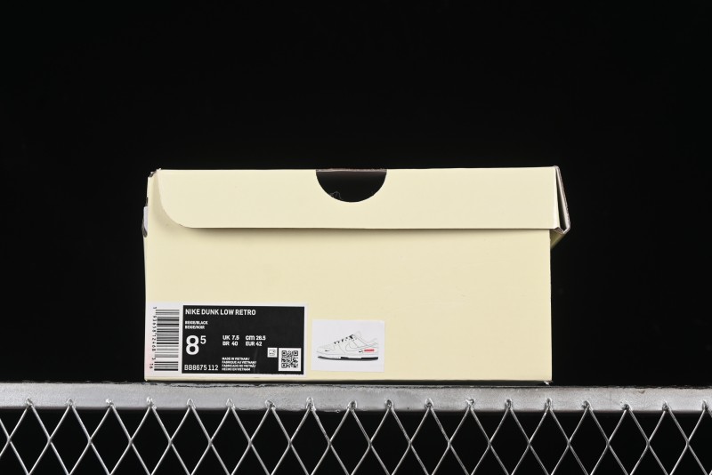 Nike SB Dunk Low Supreme Collaboration - Double Swoosh Dual Color Anniversary High-End Custom Low-Top Casual Skate Shoes - BB8675-112