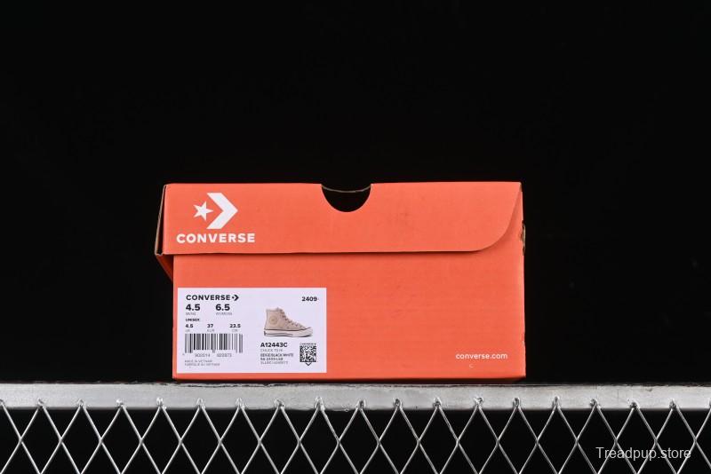 Converse Chuck 1970s Winter Waterproof Leather High-Top Sneakers with Gold Eyelets and Fleece Lining - A12443C