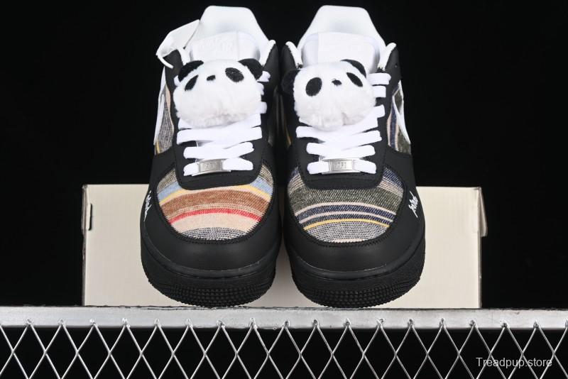 Nike Air Force 1 '07 Low Casual Sneakers with Lazy Panda Design - CW1188-768