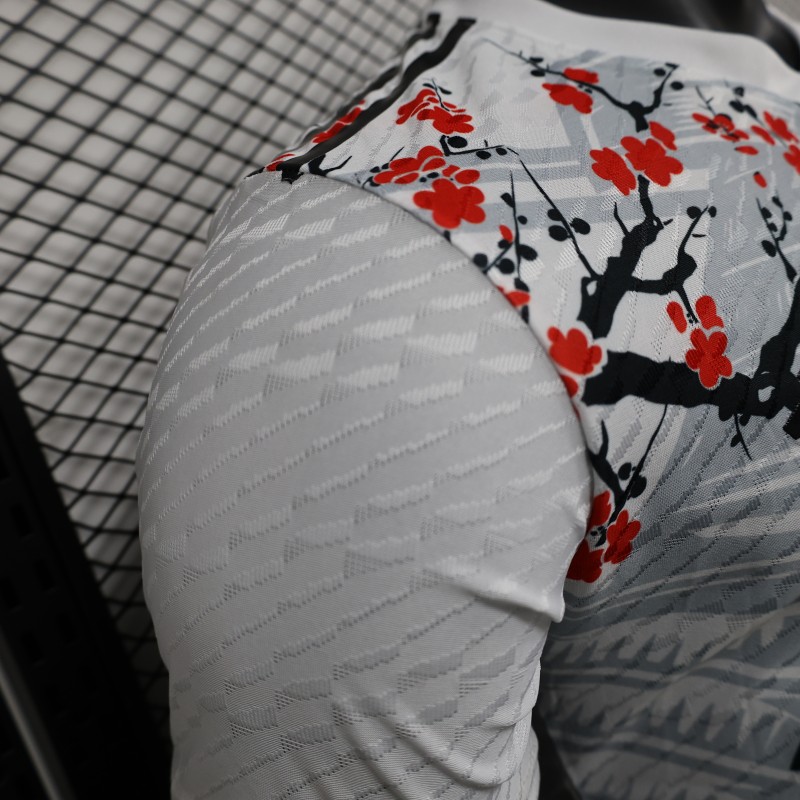 Player Version 2025 Japan White with Samurai & Cherry Blossom Jersey