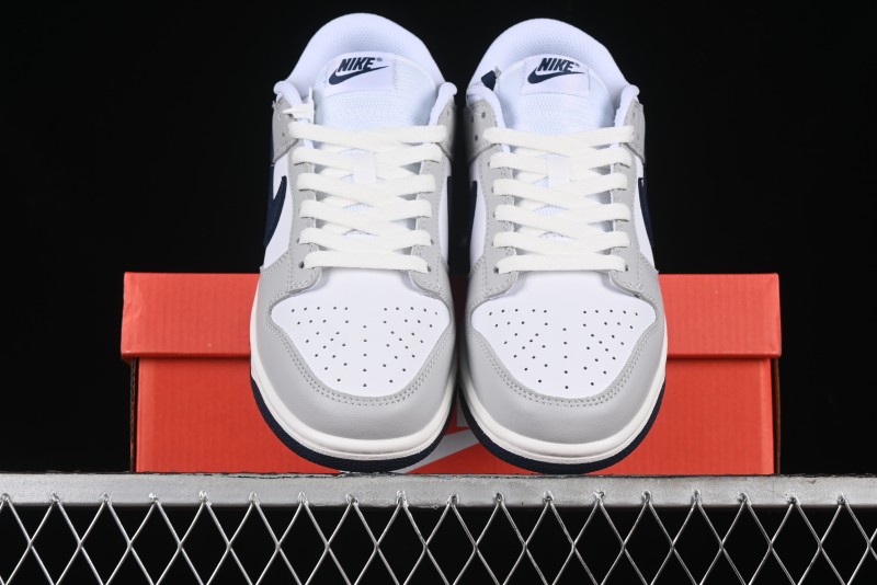 Nike Dunk Low SB Casual Sneakers in Photon Dust and White with Obsidian Accents - HF4299-001