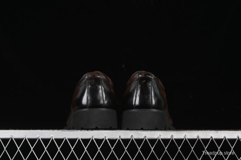 ECCO Block Derby Round Toe Genuine Leather Brogue Dress Shoes - 63667201002