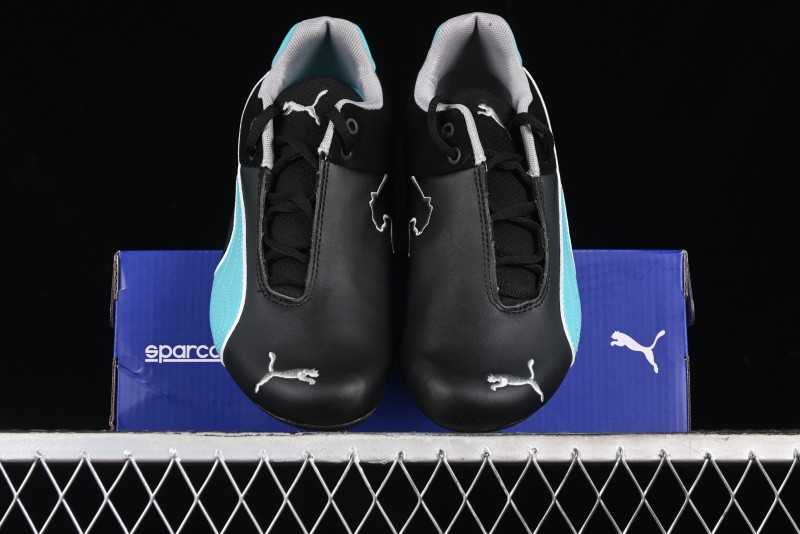 Puma Sparco Future Round Toe Lace-Up Low-Top Lifestyle Casual Shoes in Leather and Fabric - 308155-01