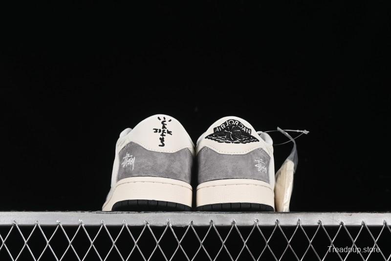 Nike Travis Scott x Fragment Design x Air Jordan 1 Low OG SP AJ1 Retro Sneakers - XY2688-124