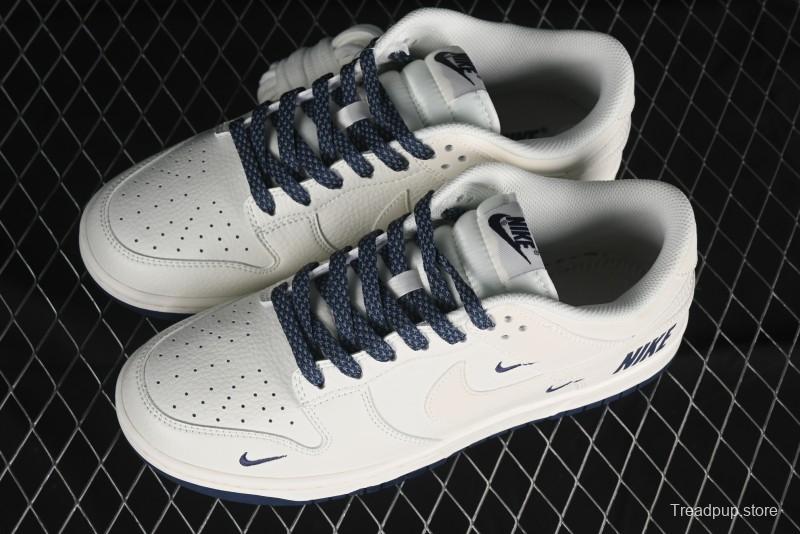 Nike SB Dunk Low Collaboration Three Swooshes Dark Blue Colorway Low-Top Casual Skateboarding Shoes - NK5639-327