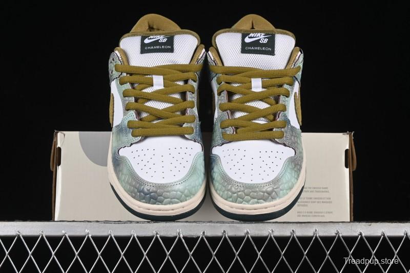 Nike Alexis Sablone x SB Dunk Low Reptile SB Low Top Casual Skate Shoes - HJ3386-300