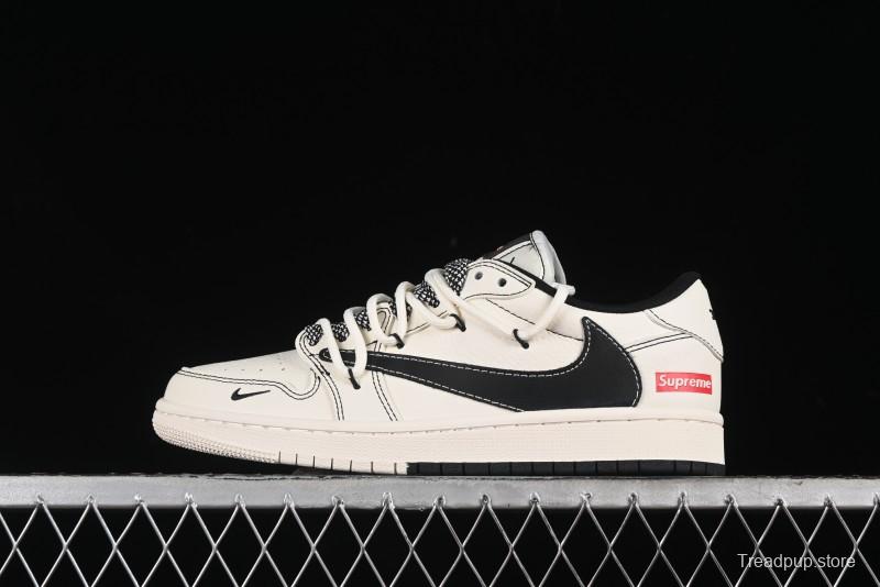 Nike Travis Scott x Fragment Design x Air Jordan 1 Low OG SP AJ1 Supreme Collaboration - SJ0086-134