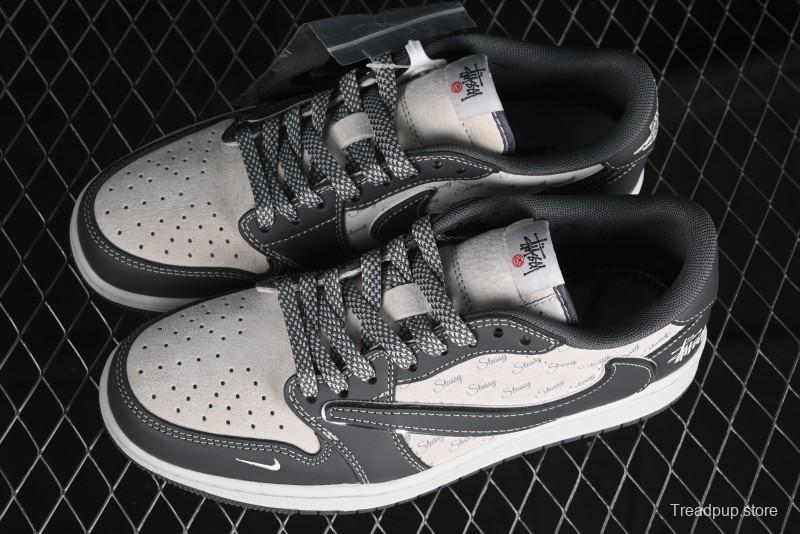Nike Travis Scott x Fragment Design x Air Jordan 1 Low OG SP AJ1 Retro Sneakers - XZ3398-003