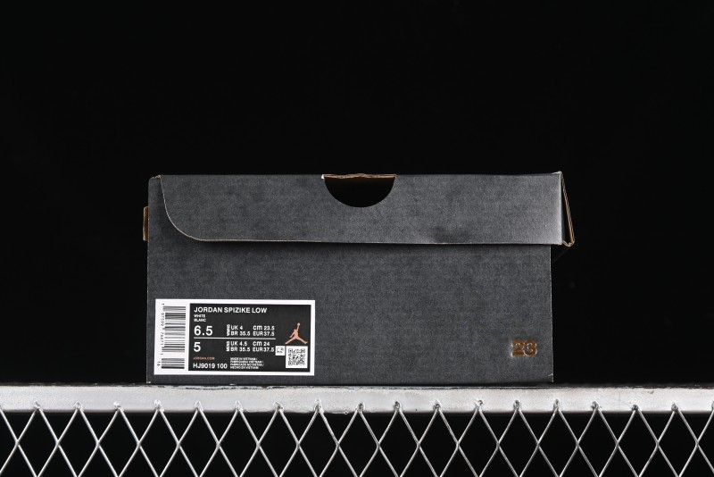 Nike Jordan Spizike Low Casual Shoes with Cracked Leather Design - HJ9019-100